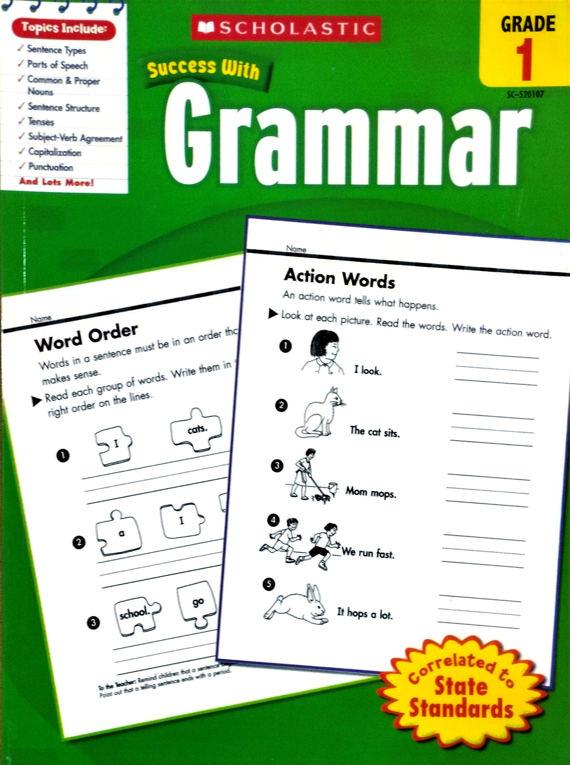 Scholastic Success With Grammar Grade 1